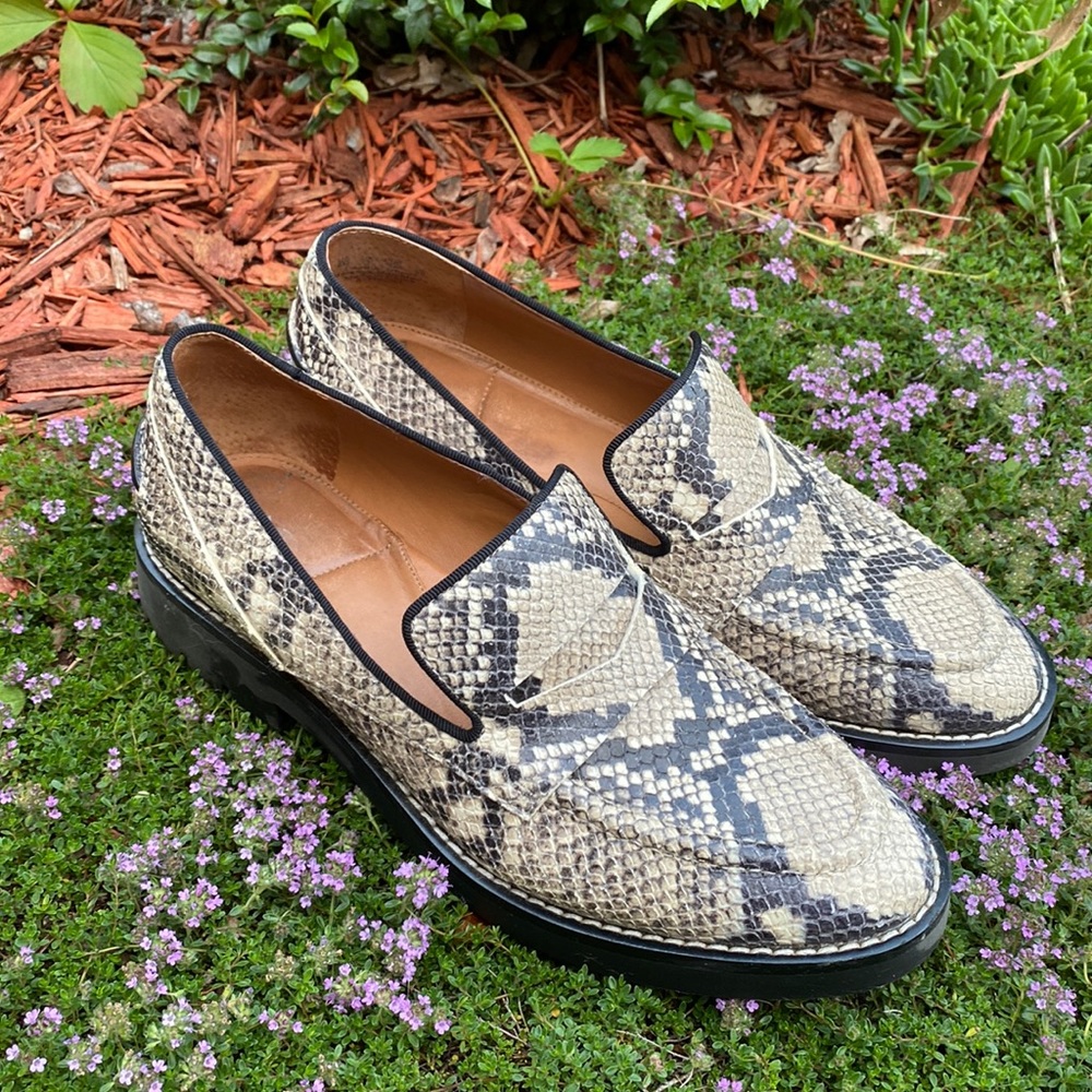 Snakeskin Franco Sarto loafers